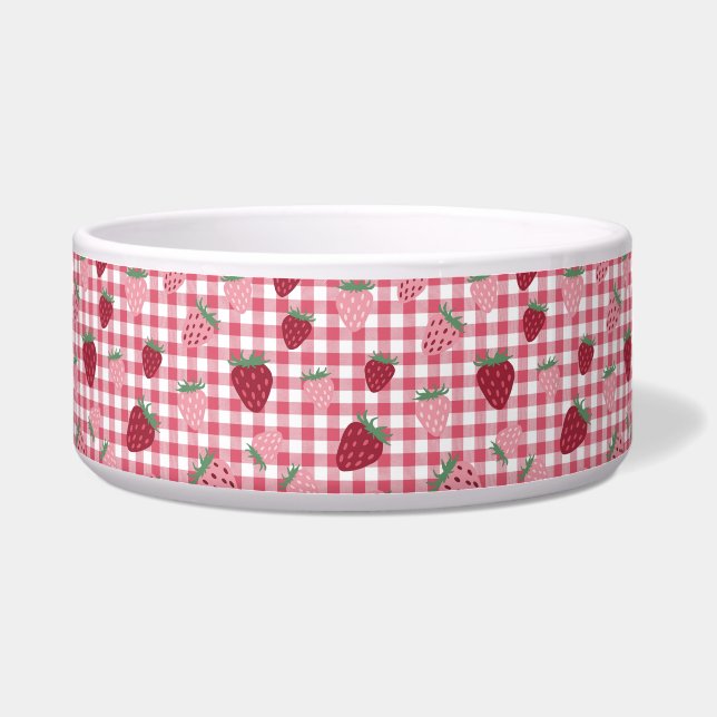 Erdbeerfeldmuster Napf (Vorderseite)