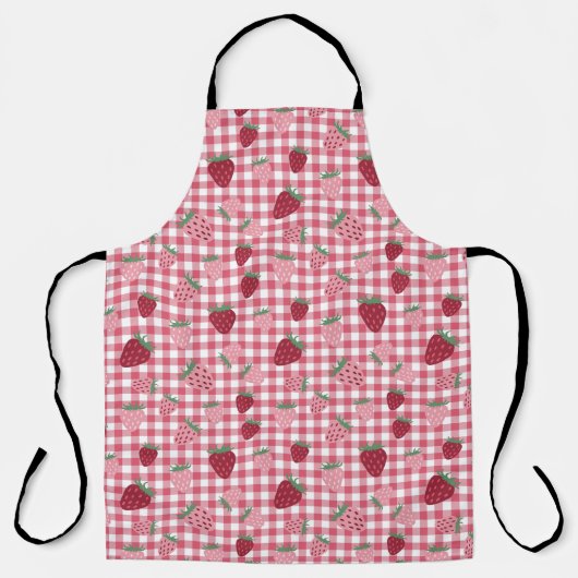 Erdbeerfeldmuster Schürze (Vorderseite)