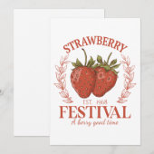 Erdbeerfest Feiertagskarte (Vorne/Hinten)