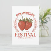 Erdbeerfest Feiertagskarte (Stehend Vorderseite)