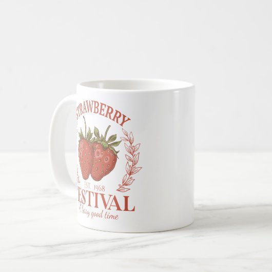 Erdbeerfest Kaffeetasse (Vorderseite Links)