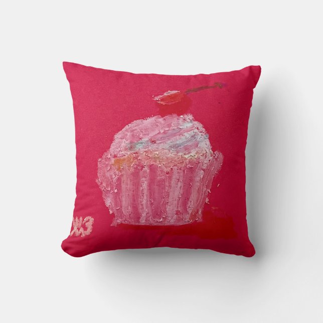 Erdbeerfrosting Kissen (Vorderseite)