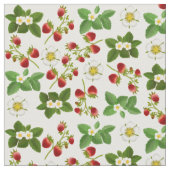 Erdbeerfrucht-Blumengewebe Stoff (Nahaufnahme)