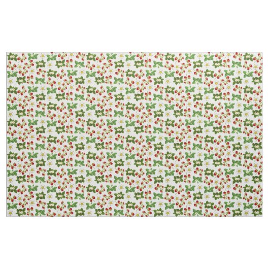 Erdbeerfrucht-Blumengewebe Stoff (Fat Quarter (45,7 x 55,9 cm))