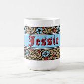 Erdbeerfrucht-Blütenlaub Kaffeetasse (Mittel)