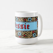 Erdbeerfrucht-Blütenlaub Kaffeetasse (VorderseiteRechts)