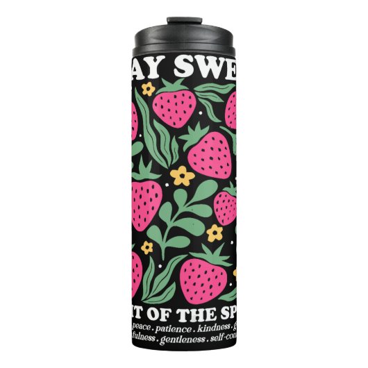 Erdbeerfrucht des Geistes Graphic Thermosbecher (Vorderseite)