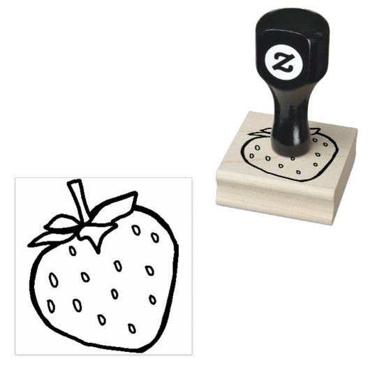 Erdbeerfrucht Gummistempel (Stempel)