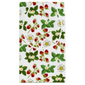 Erdbeerfrucht mit Blumen-Geschenk-Tasche Kleine Geschenktüte (Rückseite)
