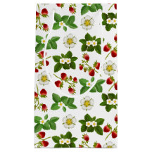 Erdbeerfrucht mit Blumen-Geschenk-Tasche