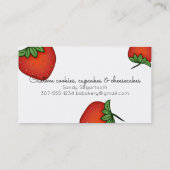 Erdbeerfruchtbäckerei-Catering-Geschäftskarte Visitenkarte (Rückseite)