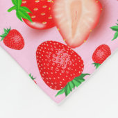 Erdbeerfrüchte im rosa Muster Fleecedecke (Ecke)