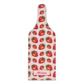 Erdbeerfrüchte-Muster auf rosa mit Individuelle Na Schneidebrett (Vorderseite)