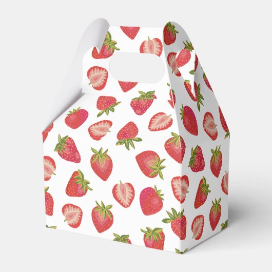Erdbeerfruchtmuster Geschenkschachtel (Rückseite)
