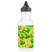 Erdbeergarten auf gelb edelstahlflasche (Rechts)