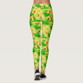 Erdbeergarten auf gelb leggings (Rückseite)