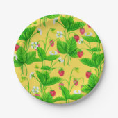 Erdbeergarten auf gelb pappteller (Vorderseite)