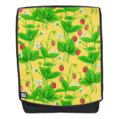 Erdbeergarten auf gelb rucksack (Vorderseite)