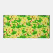 Erdbeergarten auf gelb schreibtischunterlage (Vorderseite)