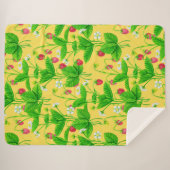 Erdbeergarten auf gelb sherpadecke (Vorderseite (Horizontal))