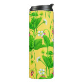 Erdbeergarten auf gelb thermosbecher (Nach links gedreht)