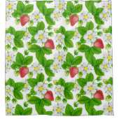 Erdbeergarten Duschvorhang (Vorderseite)