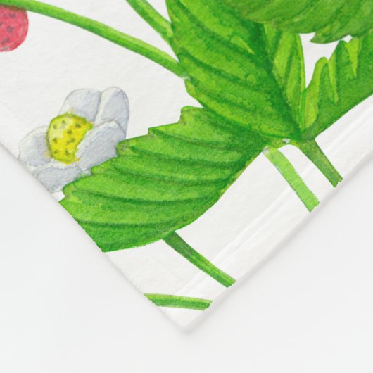 Erdbeergarten Fleecedecke (Ecke)