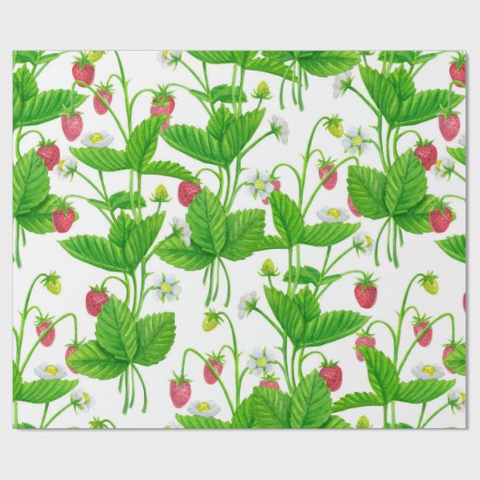 Erdbeergarten Geschenkpapier (Flach)