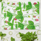 Erdbeergarten Geschirrtuch (Gefaltet)