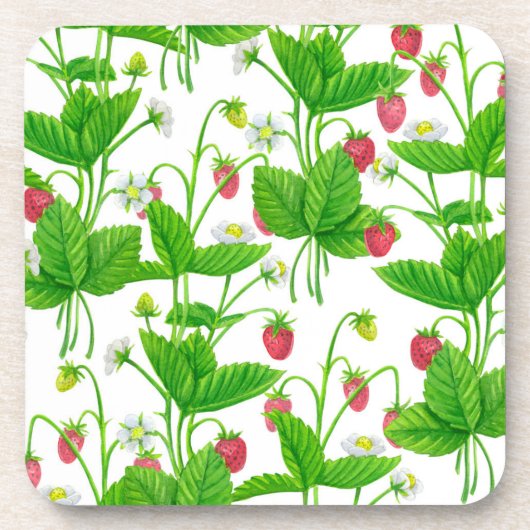 Erdbeergarten Getränkeuntersetzer (Vorderseite)