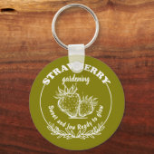 Erdbeergarten Schlüsselanhänger (Vorderseite)