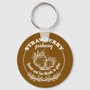 Erdbeergarten Schlüsselanhänger