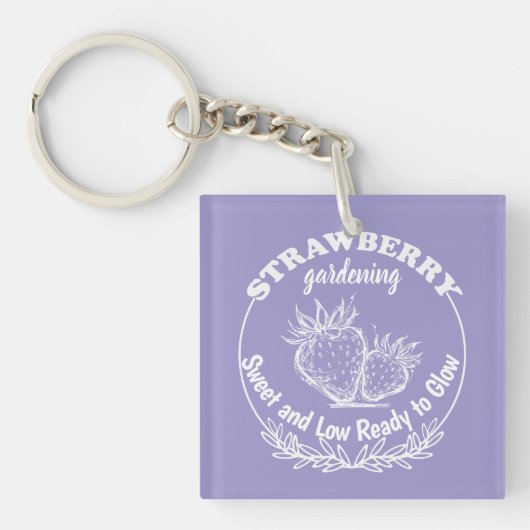 Erdbeergarten Schlüsselanhänger (Vorderseite)