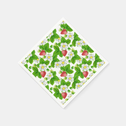 Erdbeergarten Serviette (Ecke)