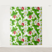Erdbeergarten Wandteppich (Vorderseite)