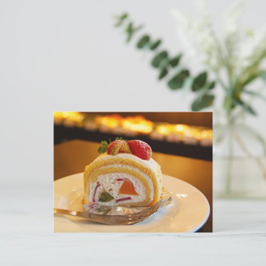 Erdbeergebäck Süßigkeiten Nachtisch nach Überqueru Postkarte (Stehend Vorderseite)