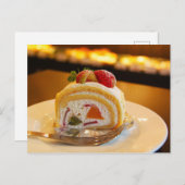 Erdbeergebäck Süßigkeiten Nachtisch nach Überqueru Postkarte (Vorne/Hinten)