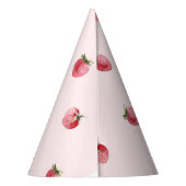 Erdbeergeburt Partyhütchen (Rückseite)