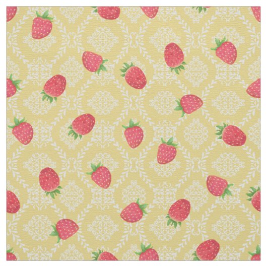 Erdbeergelb mit Motif Stoff (Muster)