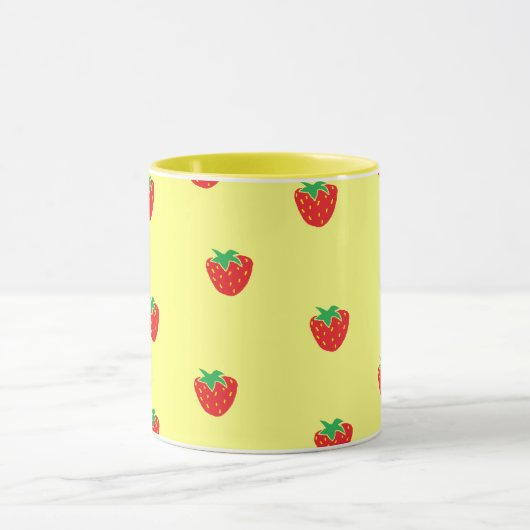 Erdbeergelb Tasse (Zentrum)