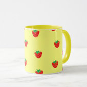 Erdbeergelb Tasse (VorderseiteRechts)