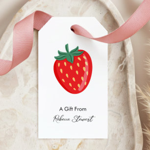Erdbeergeschenk-Anhänger personalisiert für jeden  Geschenkanhänger