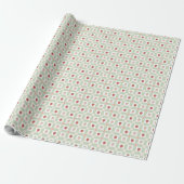Erdbeergingham Pastellgrün 1. Geburtstag Geschenkpapier (Ungerollt)