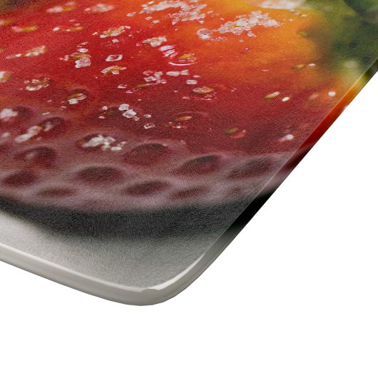 Erdbeerglas-Hackbrett Schneidebrett (Ecke)