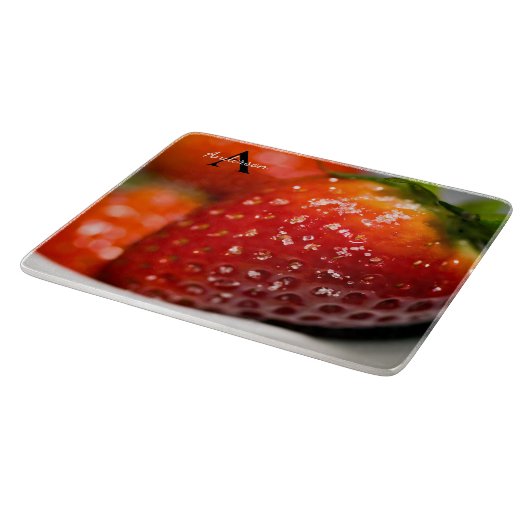 Erdbeerglas-Hackbrett Schneidebrett (Ecke)