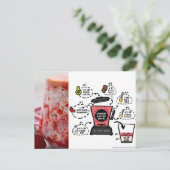 Erdbeerglasur Postkarte (Stehend Vorderseite)