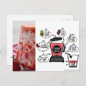 Erdbeerglasur Postkarte (Vorne/Hinten)