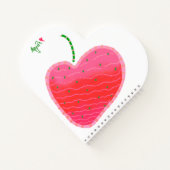 Erdbeerheart-Notizbuch Notizblock (Rückseite)