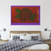Erdbeerheim Süßes Zuhause Leinwanddruck (Insitu (Schlafzimmer))