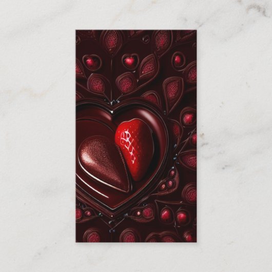 Erdbeerherz Visitenkarte (Vorderseite)